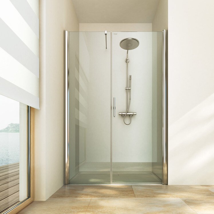 barrièrevrij douche met pendeldeuren | © Artweger GmbH. & Co. KG