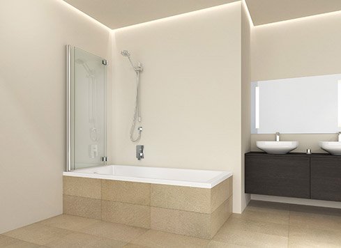 NOUVEAU : Parois repliables pour baignoires sans élément fixe | © Artweger GmbH. & Co. KG