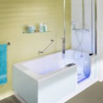 TWINLINE 2 avec diode couleur et habillage de baignoire en verre | © Artweger GmbH. & Co. KG