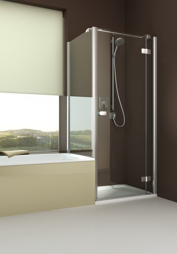 ARTWEGER 360 Swinging door on anchored part with short side wall, flush to the bathtub | © Artweger GmbH. & Co. KG