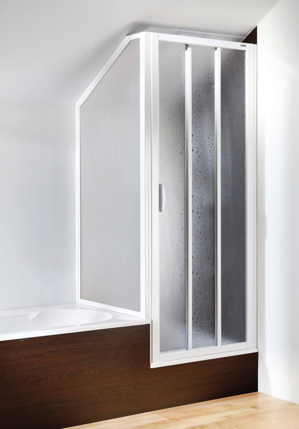 3-częściowe drzwi przesuwne BASELINE skróconą ścianą boczną, ze skosem | © Artweger GmbH. & Co. KG