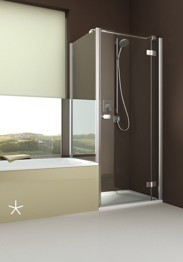 BODY+SOUL Stoomdouche, Swingdeur met korte zijwand, profiel beperkt (*Afb. swingdeur douche) | © Artweger GmbH. & Co. KG