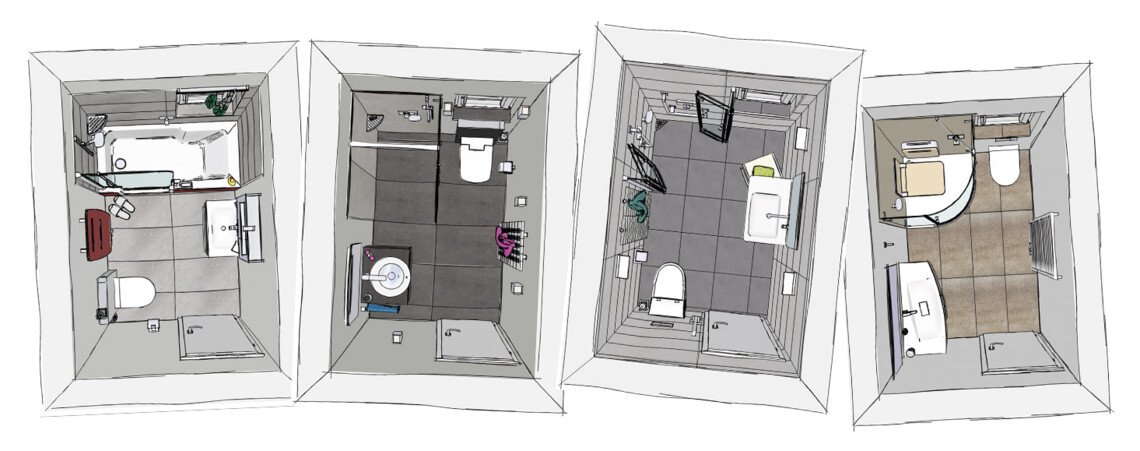 Kleine Bäder 4 Lösungen mit Duschbadewanne, Walk In, Falttür und Dampfdusche | © Artweger GmbH. & Co. KG