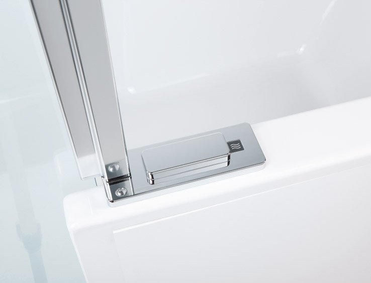 mechanisches Sicherheitssystem der Twinline 2 Duschbadewanne mit Verschlussstellung auf Baden  | © Artweger GmbH. & Co. KG