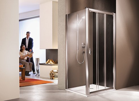 Showers in the corner