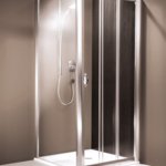 LIFELINE Triple sliding door with side wall, frame colour high-gloss silver genuine glass clear, handles chrome-plated | © Artweger GmbH. & Co. KG