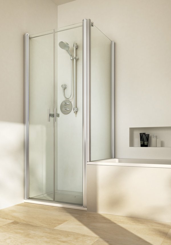 TWISTLINE Double swinging door next to shortened side screen | © Artweger GmbH. & Co. KG