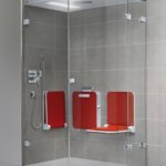 BODY+SOUL Steam shower, 1/4-round shower, frameless, 120x90cm, 2 individual seats, audio, coloured light, overhead showerhead. | © Artweger GmbH. & Co. KG