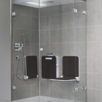 BODY+SOUL Steam shower, 1/4-round shower, frameless, 120x90cm, 2 individual seats, audio, coloured light, overhead showerhead. | © Artweger GmbH. & Co. KG