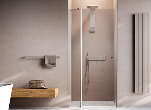 Showers in an alcove