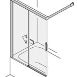 JOICE Walk In+ avec Artweger MOVE Rehausse de porte coulissante, encadrée