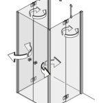 Falttüren in der Ecke