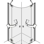 Pendeltüren in der Ecke