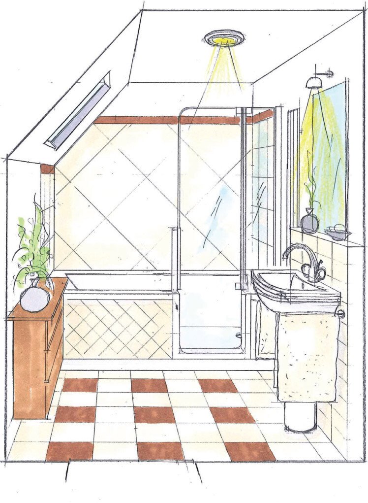 kleines Badezimmer mit Dachschräge und Duschbadewanne TWINLINE 2 | © Artweger GmbH. & Co. KG